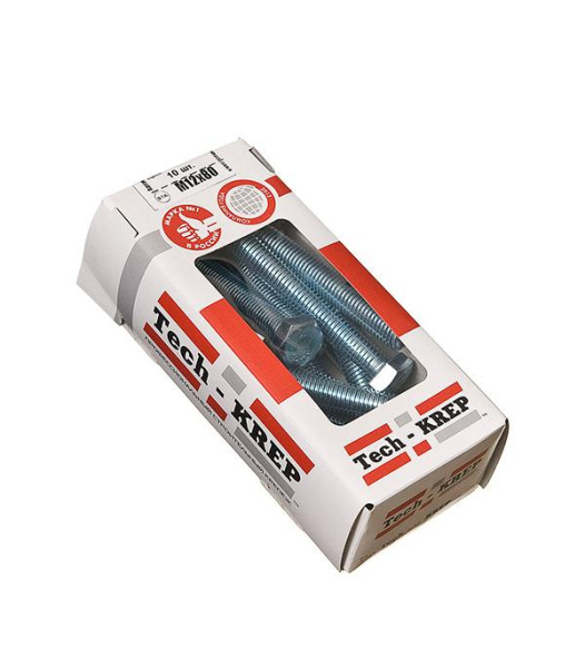 Tech-Krep Болт DIN933 с шестигранной головкой оцинк. М12х80 (10 шт) - коробка с ок. Tech-K 126531