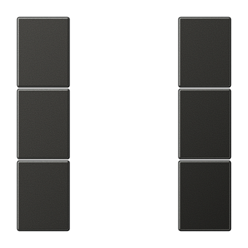 JUNG Антрацит Комплект накладок 3гр AL2503TSAAN