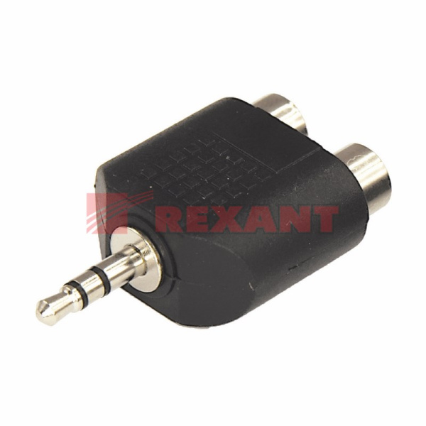 Купить ПереходНИК штекер 3.5мм стерео - 2гнезда RCA Rexant 14-0431