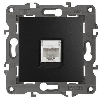 ЭРА 14-3107-05 Elegance Антрацит Розетка комп RJ45