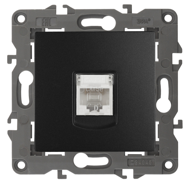 ЭРА 14-3107-05 Elegance Антрацит Розетка комп RJ45