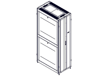 Systeme Electric Шкаф, серия Uniprom, 48U-600/1070, боковые панели 4шт, черный