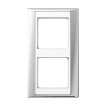 JUNG A 500 Алюминий/Белая Рамка 2-ая AP582ALWW