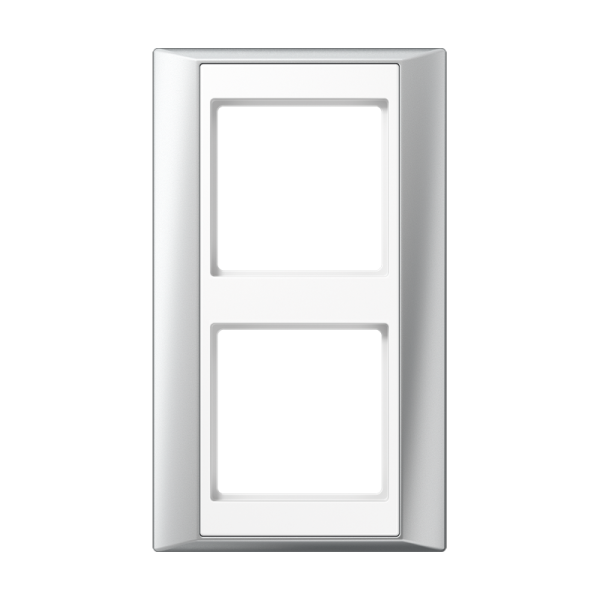 JUNG A 500 Алюминий/Белая Рамка 2-ая AP582ALWW