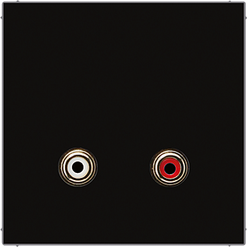 JUNG Накладка / вставка для розетки 2x Cinch Audio (RCA) MALS1021SW
