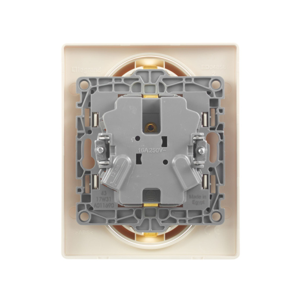 Купить Legrand Etika Слоновая кость Двойная розетка с/з, винтовые клеммы 672323