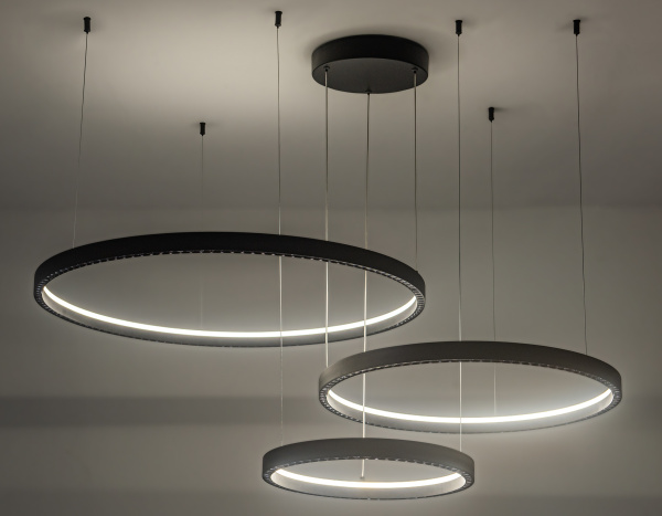 Купить Ambrella Светильник подвесной светодиодный FL5882/3 BK черный 90W 3000K/4200K/6400K D800/600/400*1070 (без ПДУ)