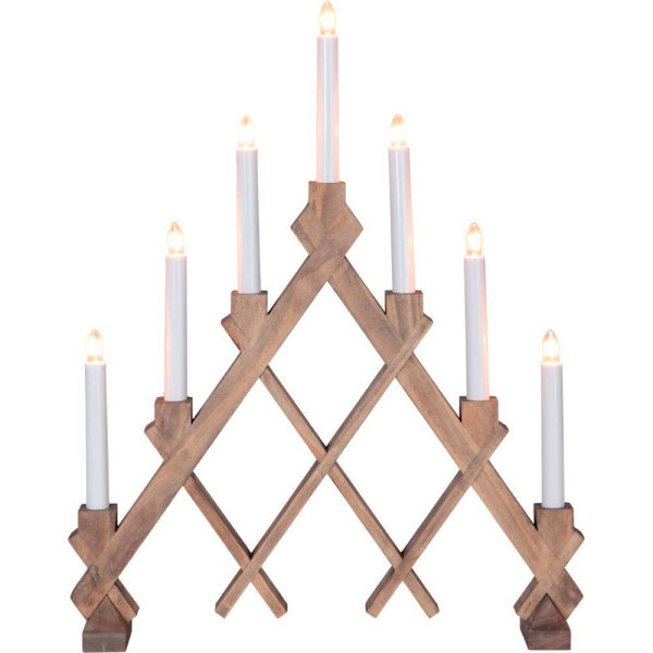 Eglo 155-25 Светильник RUT, 7X3W, (E10) 220V, 43х53 см, дерево, коричневый, пластик, белый