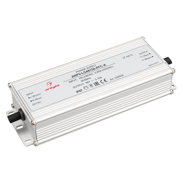 Arlight Блок питания ARPV-LG48150-PFC-A (48V, 3.15A, 150W) (IP67 Металл, 5 лет) 030034