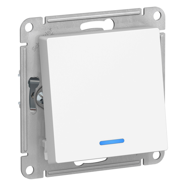 Systeme Electric AtlasDesign Бел Переключатель 1-клавишный с подсветкой, сх.6а, 10АХ, механизм