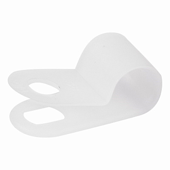 Кабельная скоба под винт 6 мм, белая, упаковка 50 шт. Rexant 07-4406