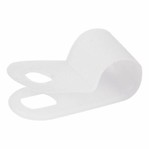 Кабельная скоба под винт 6 мм, белая, упаковка 50 шт. Rexant 07-4406