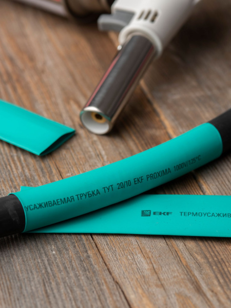Купить EKF PROxima Термоусаживаемая трубка ТУТ нг 20/10 зелёная рулон