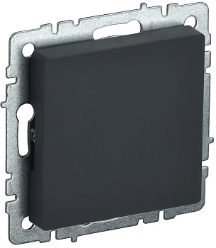 IEK BRITE BASE Графит Заглушка c суппортом МЗ10-БрГ