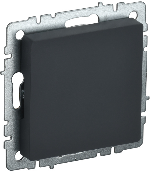 IEK BRITE BASE Графит Заглушка c суппортом МЗ10-БрГ