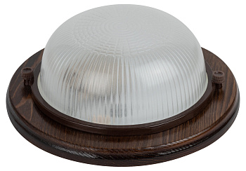 ЭРА НБО 03-60-021 Светильник Кантри дерево/стекло IP54 E27 max 60Вт D220 круглый клен