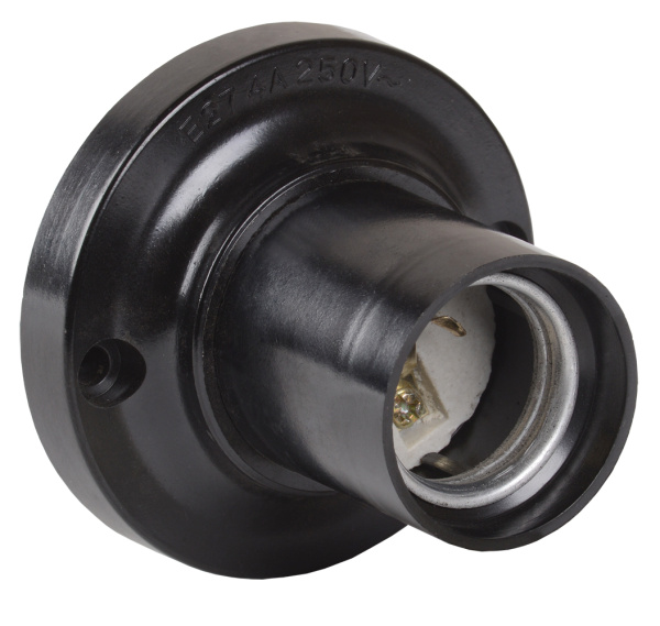 IEK Пкб27-04-К21 Патрон потолочный карболитовый, Е27, черный