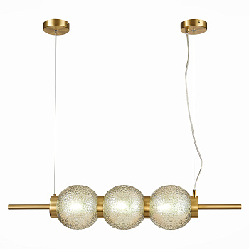 ST Luce SL1155.313.03 Светильник подвесной Латунь/Коньячный E14 3*40W