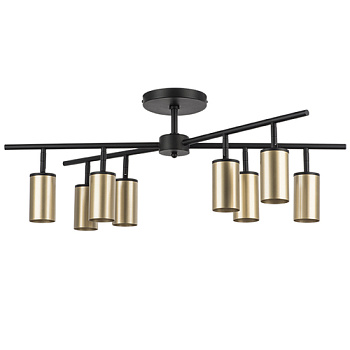 Lightstar LR728408 Люстра RULLO 8х50W GU10 ЧЕРНЫЙ/ЗОЛОТО (571728+214440-8), шт