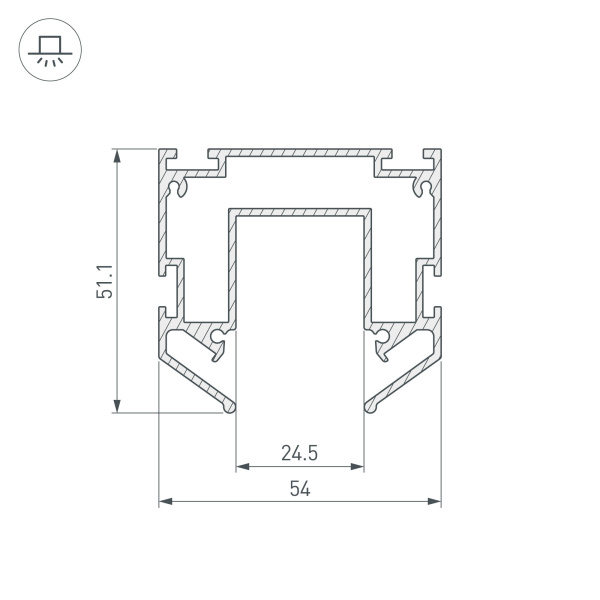 Купить Arlight Профиль-держатель MAG-STRETCH-25-2000 (Алюминий) 035719