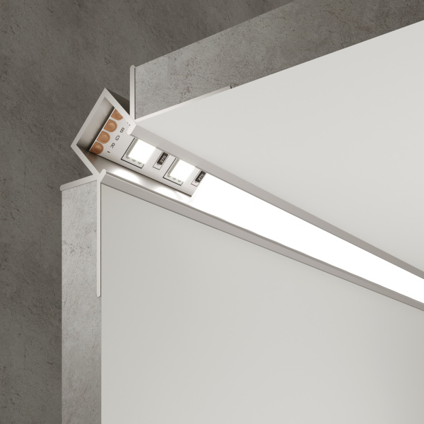 Elektrostandard LL-2-ALP014 Встраиваемый угловой алюминиевый профиль (внутренний угол) для LED ленты (под ленту 9mm) a053634