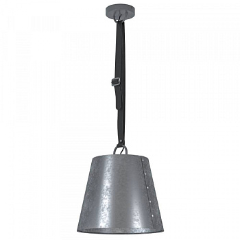 Eglo 43405 Подвес CHERTSEY, 1х60W(E27), 335, H1100, сталь, кожа, черный/сталь, цинк
