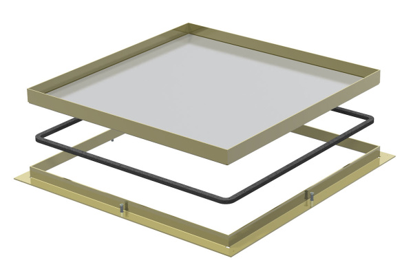OBO Bettermann Кассетная рамка RK 383x383x10 мм (напольный люк, латунь) 7405868
