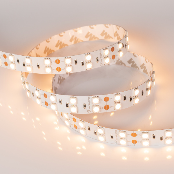 Купить Arlight Светодиодная лента RT-B120-15mm 24V Warm2700 (28.8 W/m, IP20, 5060, 5m) (Открытый) 011259(2)