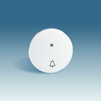 Simon 88 Белая Клавиша 1-ая с подсветкой и символом "звонок" 88015-30