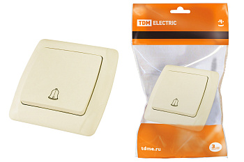 TDM Кнопка звонковая 6А сл. кость "Онега" SQ1805-0036