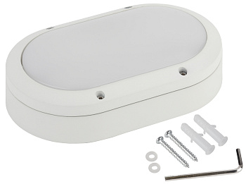 ЭРА SPB-7-12-O Cветильник светодиодный антивандальный IP65 12Вт 1140Лм 5000К 220х135 овал Б0030242