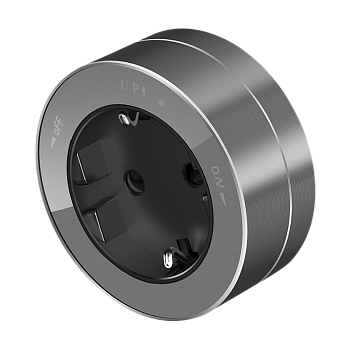 Systeme Electric MultiTrack Графит Розетка 2К+З круглая 16А/250В