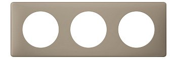 Legrand Celiane2 Перкаль Грэй Рамка 3-ая (2+2+2 мод) 066723
