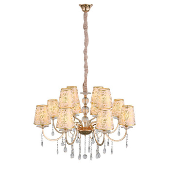 ST LUCE SL176.203.12 Люстра подвесная  Золото, Прозрачный/Бежевый, Золото E14 12*40W