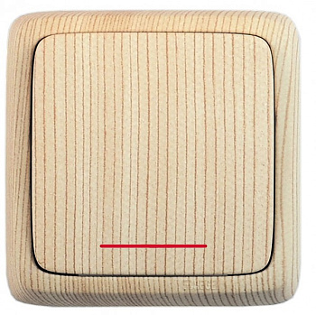 Hegel Альфа наруж Сосна ВА10-164-02 Переключатель 1-клавишный с индикацией, с изол. пластиной