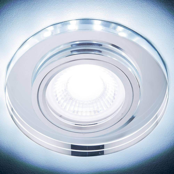 Купить Ambrella Встраиваемый точечный светильник со светодиодной лентой S214 CL хром/прозрачный /MR16+3W(LED COLD)