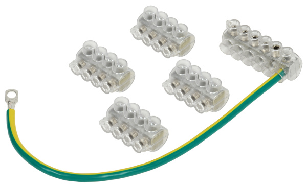 IEK Набор колодок клеммных НК-2 (4xKE10.1+KE10.3, SV15.5)