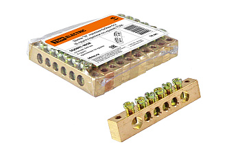 TDM Шина "N" нулевая 6х9мм  6/2 (6 групп/крепеж по краям) SQ0801-0058