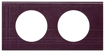 Legrand Celiane2 Кожа пурпур Рамка 2-я (2+2 мод) 069442