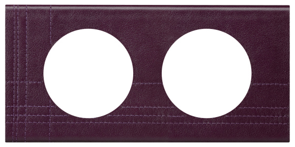 Legrand Celiane2 Кожа пурпур Рамка 2-я (2+2 мод) 069442