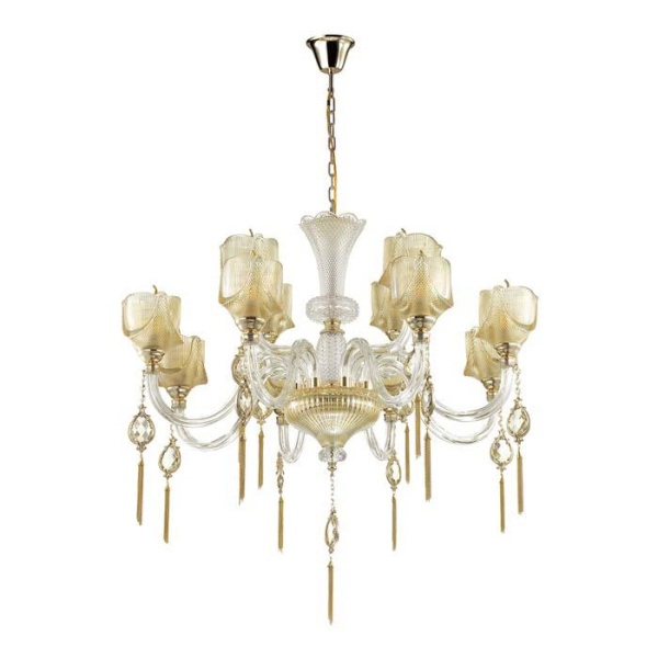 Odeon Light 4002/12 ODL18 282 зол/прозрачн/шампань Люстра IP20 E14 12*40W 220V CORSA