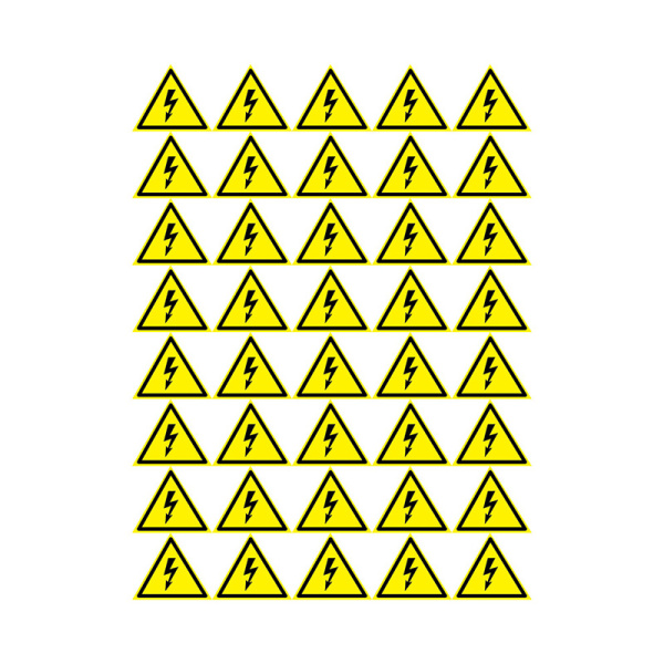 Наклейка знак электробезопасности «Опасность поражения электротоком» 50х50х50 мм 50шт. Rexant 56-0006-2