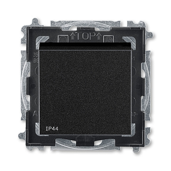 ABB EPJ Levit антрацит / дымчатый чёрный Переключатель кнопочный 1-клавишный IP44 2CHH598940A4063