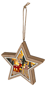 ЭРА Светильник ЭРА ENGDS-4L новогодний светодиодный Звездочка подвесной 15 см 2*АА