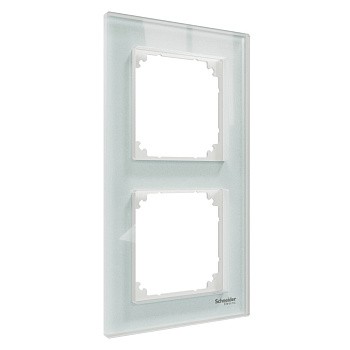 SE Merten SM M-Elegance Стекло Белый Кристалл Рамка 2-ая MTN4020-3220