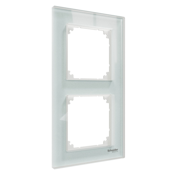 SE Merten SM M-Elegance Стекло Белый Кристалл Рамка 2-ая MTN4020-3220