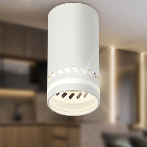 ЭРА Светильник настенно-потолочный спот OL50 WH MR16 GU10 IP20 белый