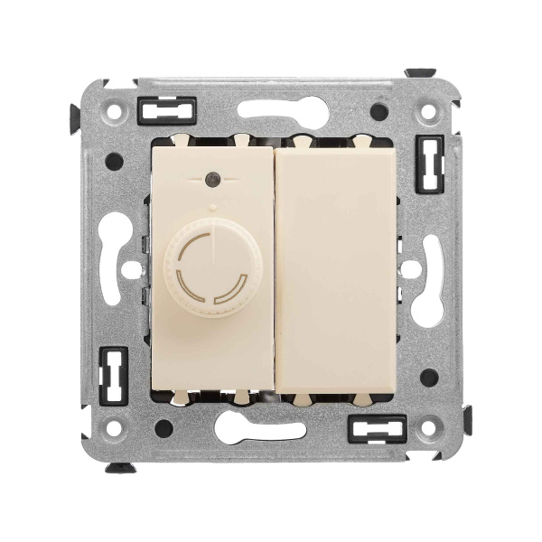 DKC Диммер поворотный в стену, "Avanti", "Ванильная дымка"