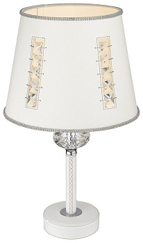 Wertmark WE392.01.004 Настольная лампа Белый/Белый, Прозрачный E27 1*40W