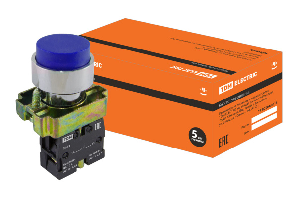 TDM Кнопка BL61 без подсветки синий 1з SQ0704-0051